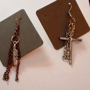 Mens single earrings.. Single earrings for him. You get both. Handmade